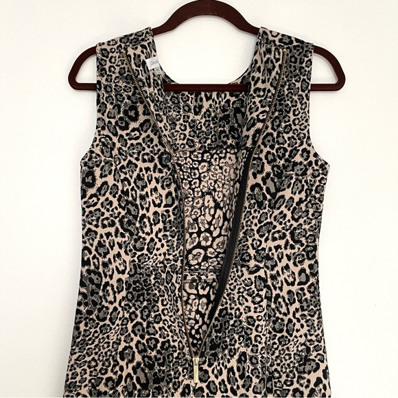 CALVIN KLEIN Leopard Animal Print Sheath Dress Size 8 - Picture 3 of 5